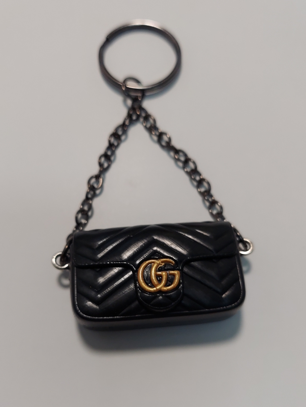 New Keychain, Luxury Designer Mini Bag Charm, Black